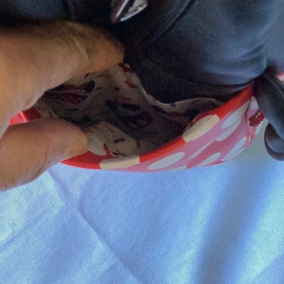 Loungefly Minnie Mouse Backpack Black and Red with Ears and Bow - Picture 14 of 16